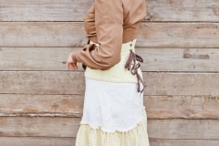 Creating an outfit: "1860s meets 1960s" - 100% upcycled/salvaged fabric